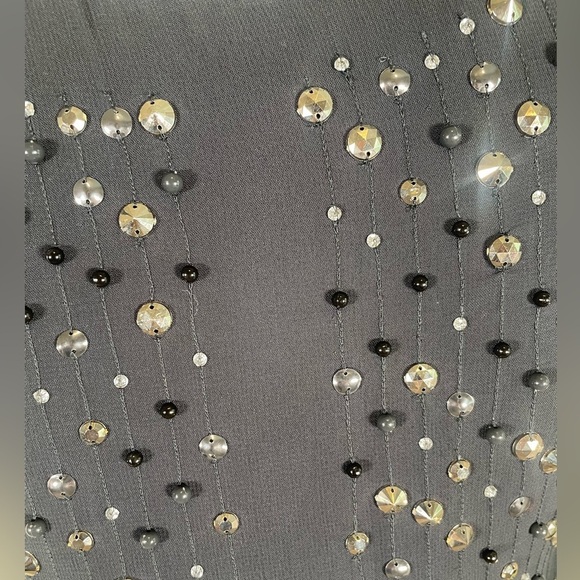 FRENCH CONNECTION Dress Navy Blue Studded Rockstud V Neck Sleeveless Shift boho - Picture 16 of 16